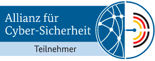 Logo der Allianz für Cyber-Sicherheit mit Auszeichnung als Teilnehmer.