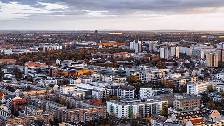 Luftbild von Leipzig