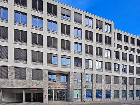 Außenansicht der Interhyp Niederlassung Mannheim, Heinrich-von-Stephan-Straße 3