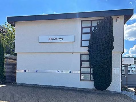 Außenansicht der Interhyp Geschäftsstelle Aalen, Ernst-Abbe-Straße 33